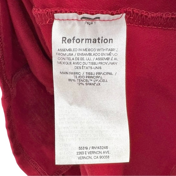 Reformation Darla Knit Top - Red Cowl Neckline Sleeveless Top sz XS - Picture 7 of 8